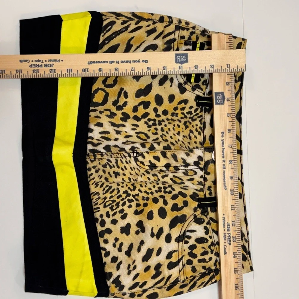 Lanca Perfume Leopard Print Mini Skirt with Yellow Accents - Picture 7 of 7